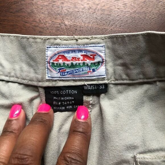 A&N Mens Cotton Canvas Hiking Fishing Short, Size 33 - Picture 4 of 6